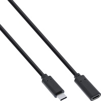 InLine USB 3.2 Kabel, USB-C Verlängerung ST/BU, schwarz,
