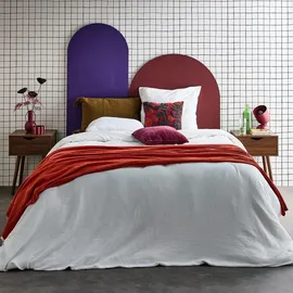 sweeek - 2er-Set Nachttisch mit nussfarbenem Holzdekor, 1 Schublade