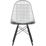 Vitra - Wire Chair DKW, basic dark / Gestell Ahorn schwarz, Filzgleiter (ohne Bezug)
