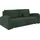 OTTO home 3-Sitzer OTTO HOME "JIGGS wahlweise Schlafsofa mit Bettkasten, Maße B/H/T: 228/96/110 cm", grün (dunkelgrün), B:228cm H:96cm T:110cm, 100% Polyester, Sofas, Sofa mit Wellenunterfederung, enthält 2 Rückenkissen und 2 Zierkissen
