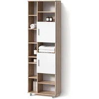 Livinity® Badschrank, Sonoma Eiche, Braun, 14 Fächer, Rechteckig, 60x190x30