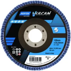 Norton Fächerschleifscheibe -Vulcan Zirconia R842 - 125x22 P60