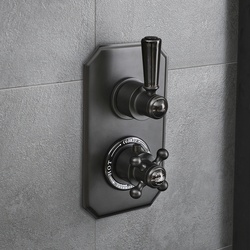 Retro Unterputz-Thermostat für 2 Verbraucher, Schwarz – Elizabeth Hudson Reed