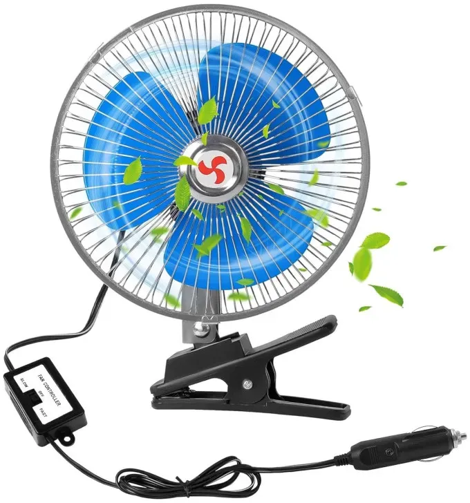 12V 20 cm (8 Zoll) Autolüfter mit Clip-Klammer