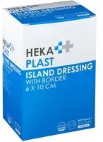 HEKA PLAST ISLAND DRESSING With border 6 x 10 cm Pansement(S) 50 pc(s)