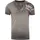 RUSTY NEAL T-Shirt RUSTY NEAL, Herren, Gr. M, grau (anthrazit), 100% Baumwolle, bedruckt, meliert, Rundhals, Shirts T-Shirt, mit modischer Knopfleiste