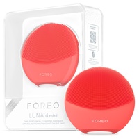 FOREO LUNA 4 mini Gesichtsreinigungsbürste & -Massage - Premium Hautpflege - Verbessert Aufnahme von Gesichtspflegeprodukten - Einfache Hautpflege-Tools - Für alle Hauttypen - Coral