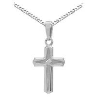 Firetti Kette mit Anhänger »Schmuck Geschenk Silber 925 Halsschmuck Halskette Panzerkette Kreuz«, silberfarben