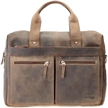 GREENLAND Nature Stone Aktentasche Leder 39 cm braun