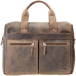 GREENLAND Nature Stone Aktentasche Leder 39 cm braun