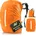 AVANA Regenschutz für Rucksäcke mit Reflexstreifen (10-70L) wasserdichte Regenhülle Schulranzen Rucksack Cover reflektierender Rucksacküberzug Orange