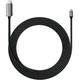 Satechi USB-C [Stecker] auf HDMI 2.1 8K 60Hz Adapterkabel schwarz, 2m (ST-YH8KCM)