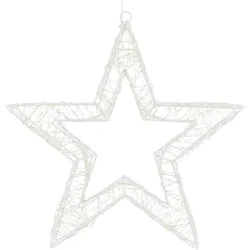 ECD Germany LED Weihnachtsstern Drahtstern Weihnachtsdeko Leuchtstern Timer Beleuchtung 38cm