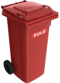 Sulo Müllgroßbehälter 120l rot a.Niederdruck-PE Rad-D.200mm