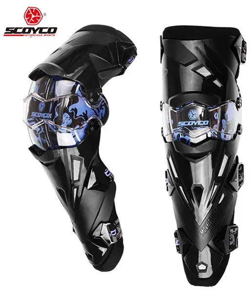 Motorrad-Knieschützer, blau, SCOYCO 892063