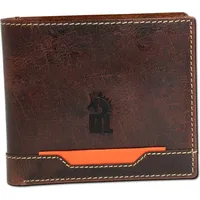 Drachenleder Herren Portemonnaie braun 11x9,5x2,5cm D2OPT021N - Braun