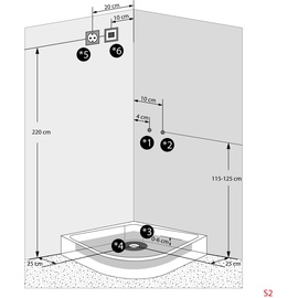 SeniorBad Dampfdusche Duschtempel Sauna Dusche Duschkabine D46-03T3 80x80cm ohne 2K Scheiben Versiegelung