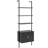 Costway Bücherregal 60 x 35 x 184 cm Schwarz