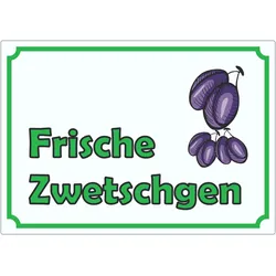 Frische Zwetschgen Aufkleber A3 (297x420mm)