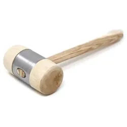 Holzhammer mit Hammerkopf aus Weißbuche und aufgepresstem Metallmantel 50x160mm