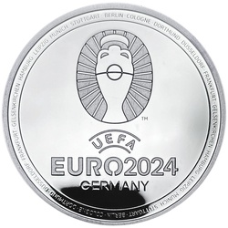 Uefa Euro 2024 Offizielle Silbermünze (Sonderprägung: Pokal)