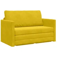 vidaXL Schlafsofa 110cm Sonnenblumen Gelb Samt