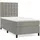vidaXL Boxspringbett 100 x 200 cm Hellgrau