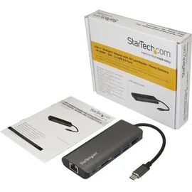 Startech DKT30CSDHPD USB-C Multiport Adapter - 2x USB 3.0/HDMI/SD/Gigabit Ethernet Grau/Schwarz