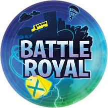 Amscan Pappteller Battle Royal rund Durchmesser 23 cm 8 St. Weiß