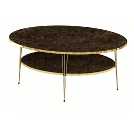 JV Möbel Eleganter Couchtisch Braun Holz 59 x 47 cm