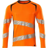 Mascot Accelerate Safe 19081 Langarm-polo / hi-vis Orange / Dark Navy - M