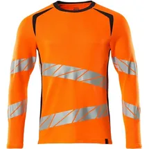 Mascot Accelerate Safe 19081 Langarm-polo / hi-vis Orange / Dark Navy - M