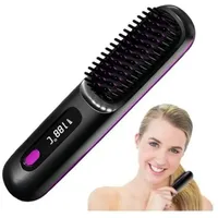 Kabellose Haarglättungsbürste, Mini-haarglätter (kabellos), Beheizbare Haarglättungsbürste, Wiederaufladbarer Bartglätter Für Männer (usb-anschluss), Haarglätter
