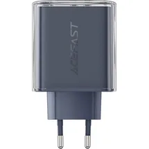 ACEFAST Ladegerät Gan 65W 3 Ports 1xUSB, 2xUSB C Grau