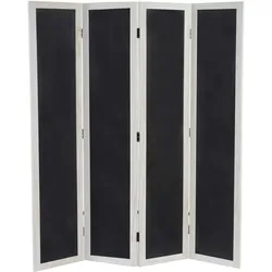 Mendler Paravent Tafel, Raumteiler Trennwand Sichtschutz, Tafelfunktion, 155x137cm