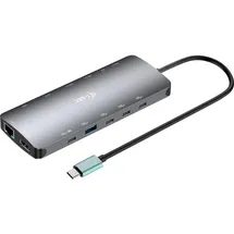 iTEC i-tec USB-C 4K Metal Nano Dock - 2x HDMI, 4x USB-C (10Gbps), 1x USB-A (10Gbps), 2x USB-A 2.0, Audio, SD/TF, LAN 1 Gbps, PD 3.1 (140W)