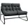 vidaXL Gartenstuhl 110 x 81 x 71 cm schwarz 1 St.