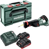Metabo SSEP 18 LT Akku Säbelsäge 18 V 32 mm + 2x LiHD Akku 4,0 Ah + Ladegerät + Metabox
