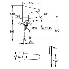 Grohe Europlus E Einhandmischer chrom 36015001