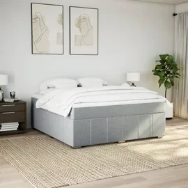 vidaXL Boxspringbett 180 x 200 cm Hellgrau