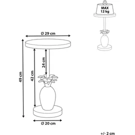 Beliani Beistelltisch Gold