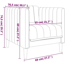 vidaXL Sessel Dunkelgrün Stoff 57,8 x 74,5 x 78,1 cm Grün