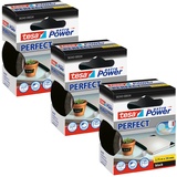 Tesa extra POWER PERFECT 56343-00500-04 Gewebeklebeband Schwarz (L x B) 2.75 m x 38 mm 3 St.