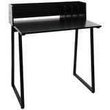 Mendler Schreibtisch HWC-K69, Laptoptisch Bürotisch, 82x51cm 3D-Struktur, Metall MDF ~ schwarz