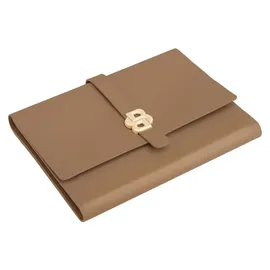 Boss Mappe, Double B Folder A5 Schreibmappe Camel - Braun