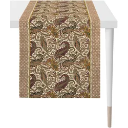 Tischläufer APELT "1310 Herbstzeit, Herbstdeko, Herbst", braun (braun, natur), B:46cm L:135cm, Baumwolle, Tischdecken, Digitaldruck