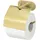 Wenko Turbo-Loc® Bad Acessoires Toilettenpapierhalter mit Deckel Orea Gold Matt, Befestigen ohne bohren