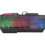 Beleuchtete Gaming-Tastatur - Regenbogen-LED, 19 Anti-Ghosting, USB für PC/PS4/