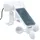 vidaXL LED Automatische Markise 400 x 300 cm blau/weiß inkl. Windsensor 3069751