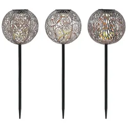 Lindby - Vilani LED Solarzelle  Garten Leuchte 3 pcs. Silver